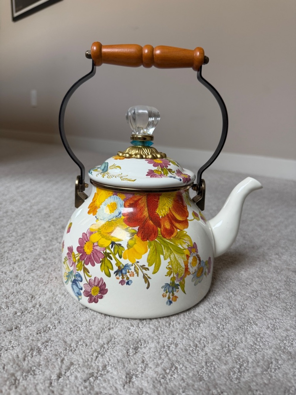 MacKenzie-Childs Flower Market Tea Kettle
